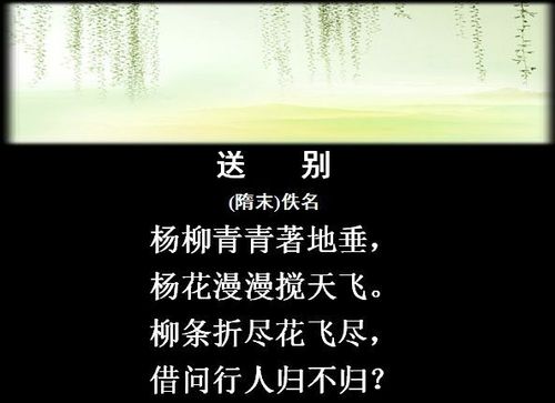描写杨柳的诗句